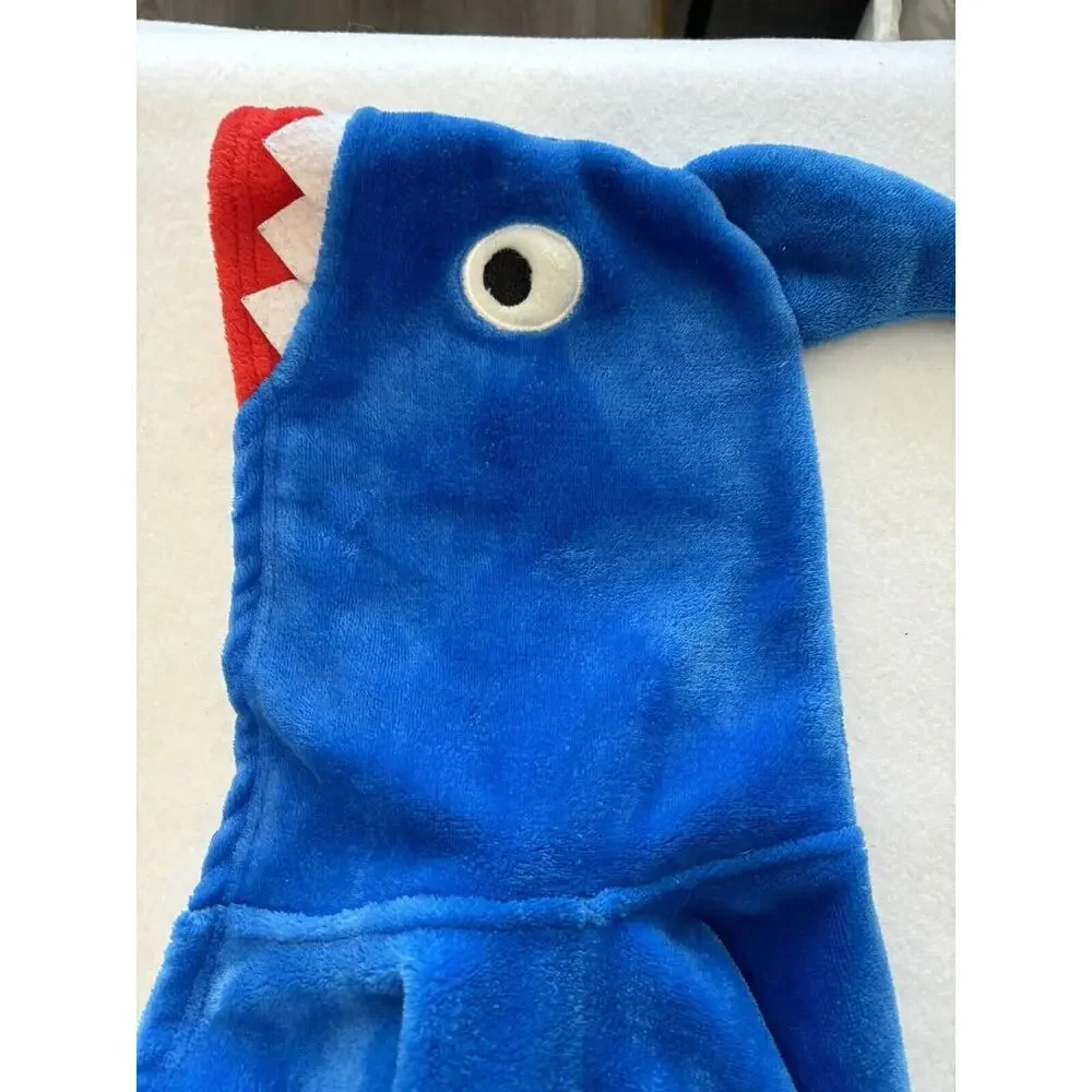 Hooded Shark Robe Costume for‎ Boys - Soft Plush, No Belt, Small